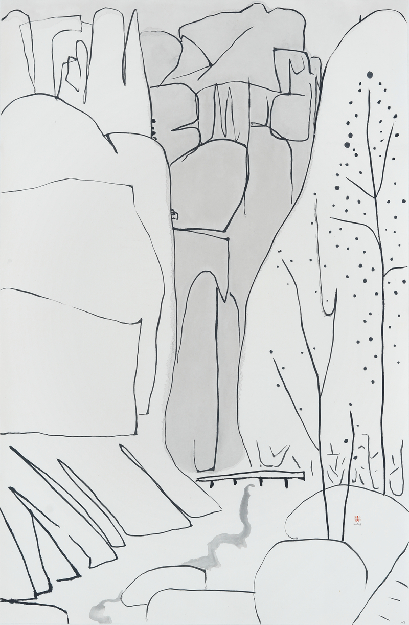 장병언, structure landscape 116, ink_on_paper, painting, 2026